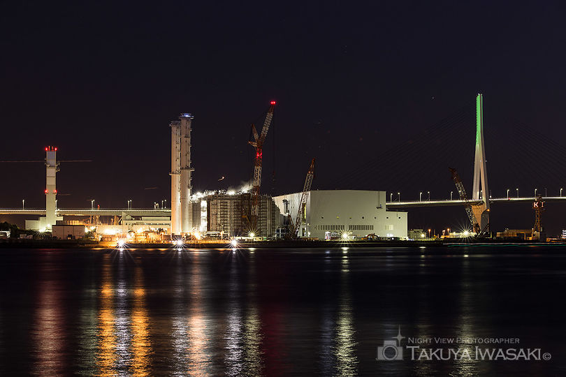 海芝公園の工場夜景スポット写真（5）