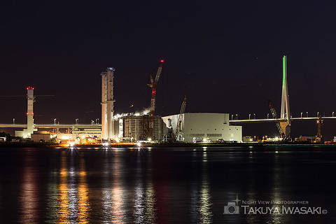 海芝公園の工場夜景スポット写真（5）class=