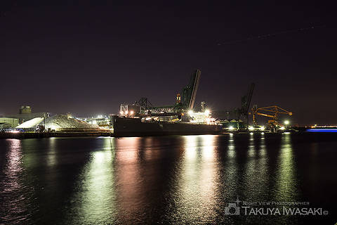 大川緑地の工場夜景スポット写真（2）class=