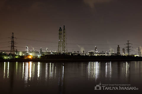 養老川臨海公園の工場夜景
