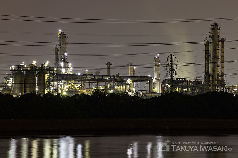 養老川臨海公園の工場夜景スポット写真（3）