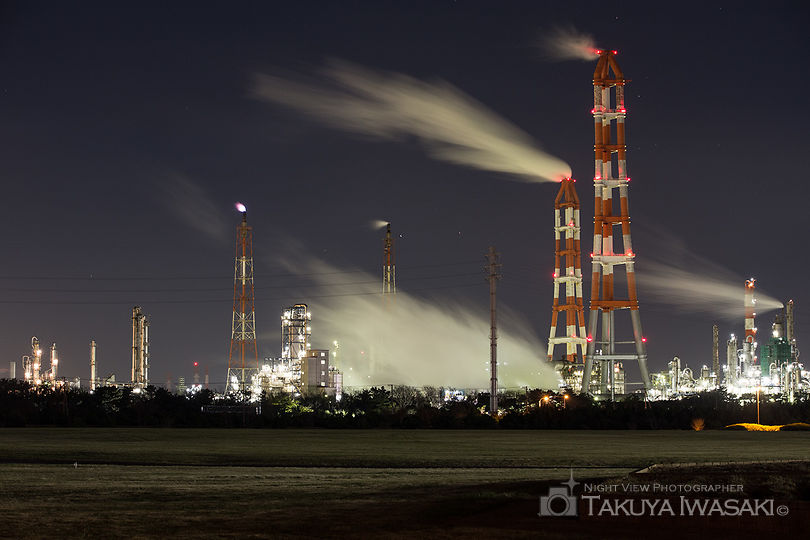 神栖総合公園の工場夜景スポット写真（1）