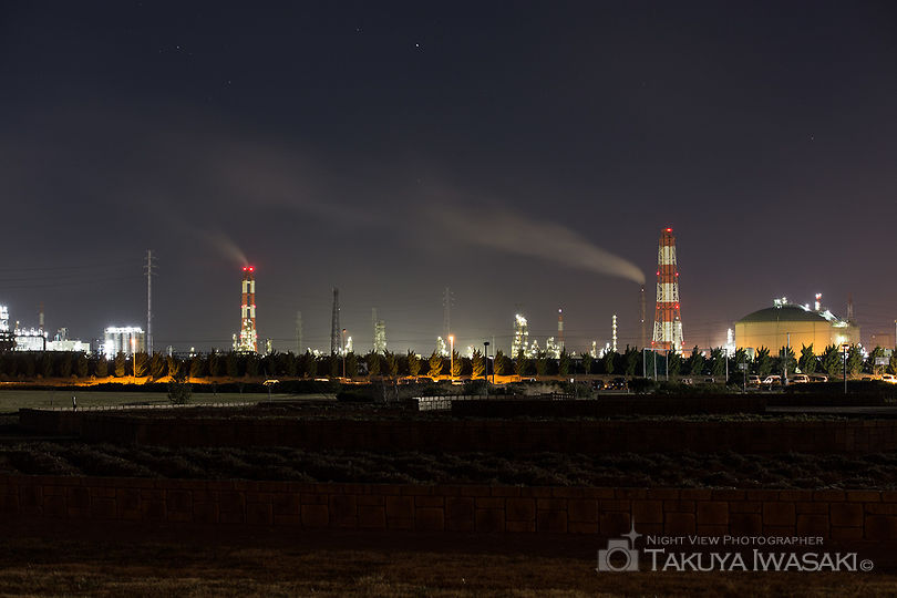 神栖総合公園の工場夜景スポット写真（2）