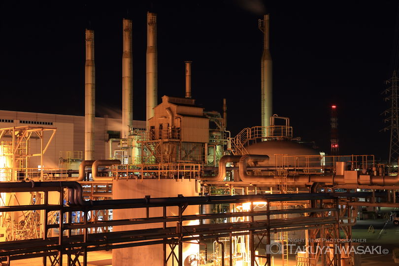 関西熱化学付近の工場夜景スポット写真（4）