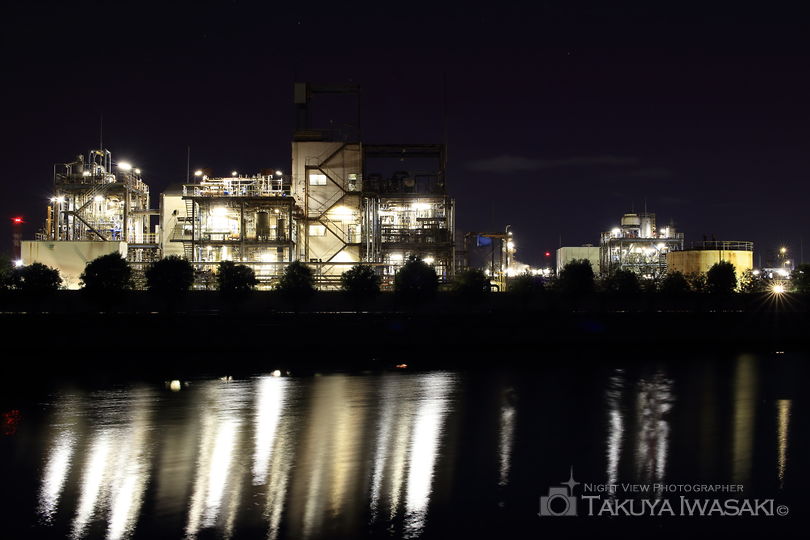 阪神なぎさ回廊の工場夜景スポット写真（1）