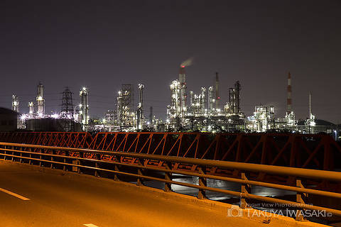 磯津橋の工場夜景スポット写真（6）class=