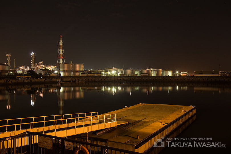 稲葉翁記念公園の工場夜景スポット写真（2）