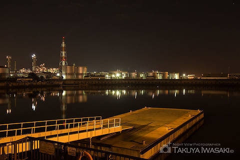稲葉翁記念公園の工場夜景スポット写真（2）class=