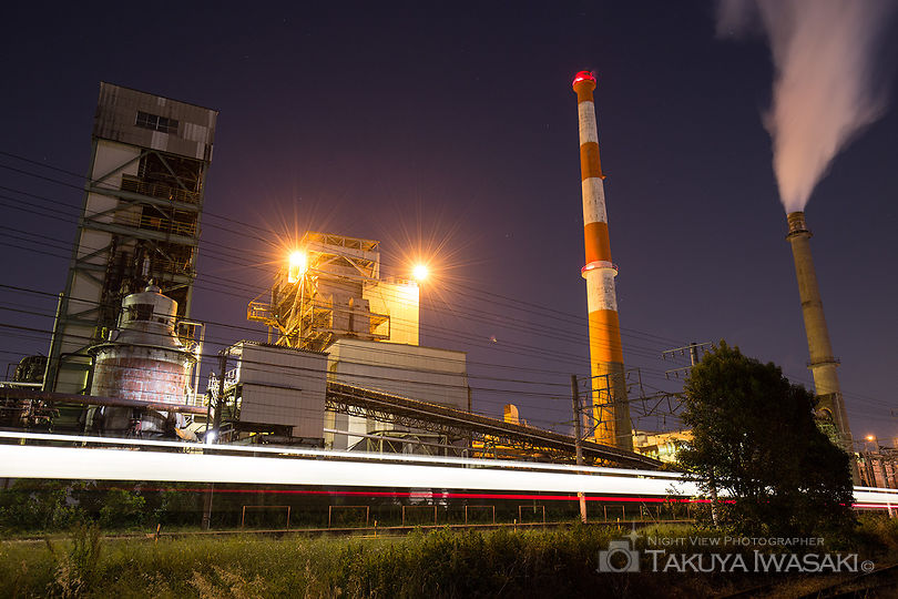 蓼原大橋の工場夜景スポット写真（1）