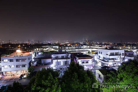 鈴川港公園の工場夜景スポット写真（3）class=