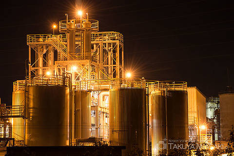 中河原の工場夜景スポット写真（3）class=
