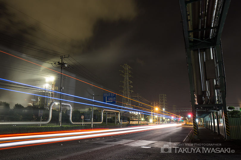 千鳥橋手前の工場夜景スポット写真（5）