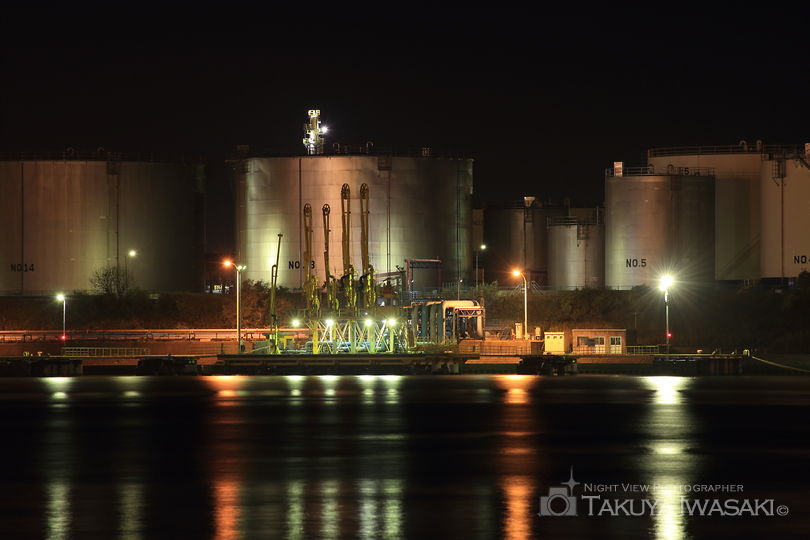 入船公園の工場夜景スポット写真（2）