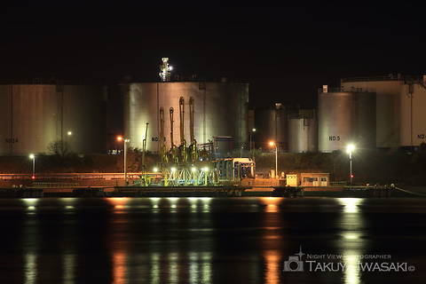 入船公園の工場夜景スポット写真（2）class=