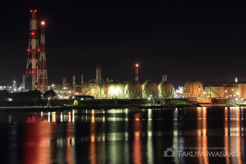 晴海公園の工場夜景スポット写真（2）