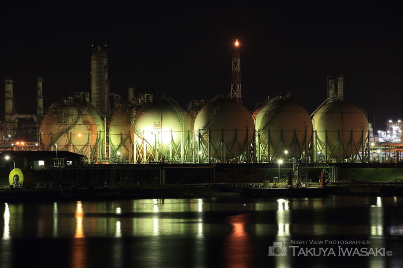 晴海公園の工場夜景スポット写真（3）