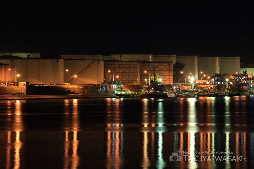 晴海公園の工場夜景スポット写真（4）
