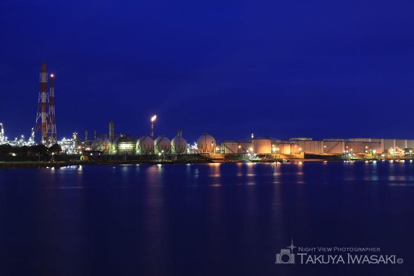 晴海公園の工場夜景スポット写真（6）