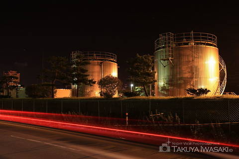 王子町の工場夜景スポット写真（3）class=