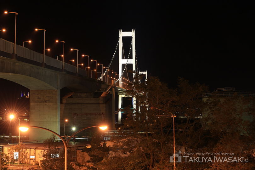 国道37号線・白鳥大橋交差点付近の工場夜景スポット写真（5）