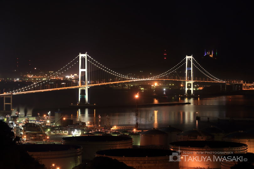 白鳥台１丁目ゴミステーション前の工場夜景スポット写真（1）