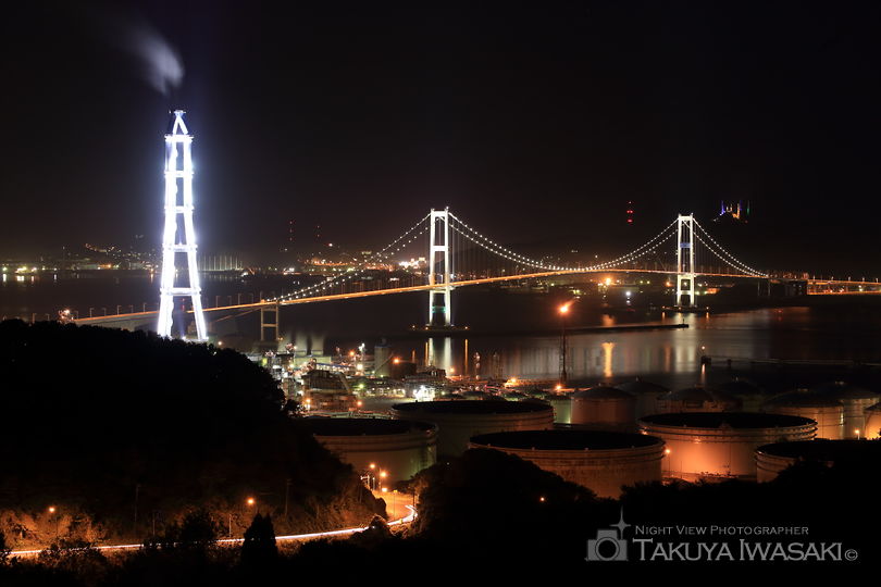白鳥台１丁目ゴミステーション前の工場夜景スポット写真（2）