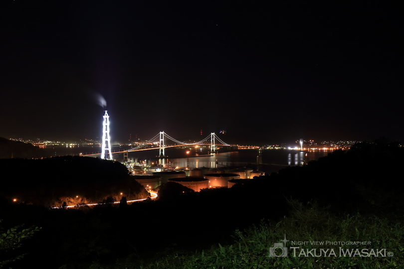 白鳥台１丁目ゴミステーション前の工場夜景スポット写真（3）