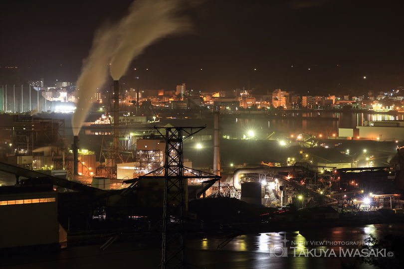 八丁平の工場夜景スポット写真（2）