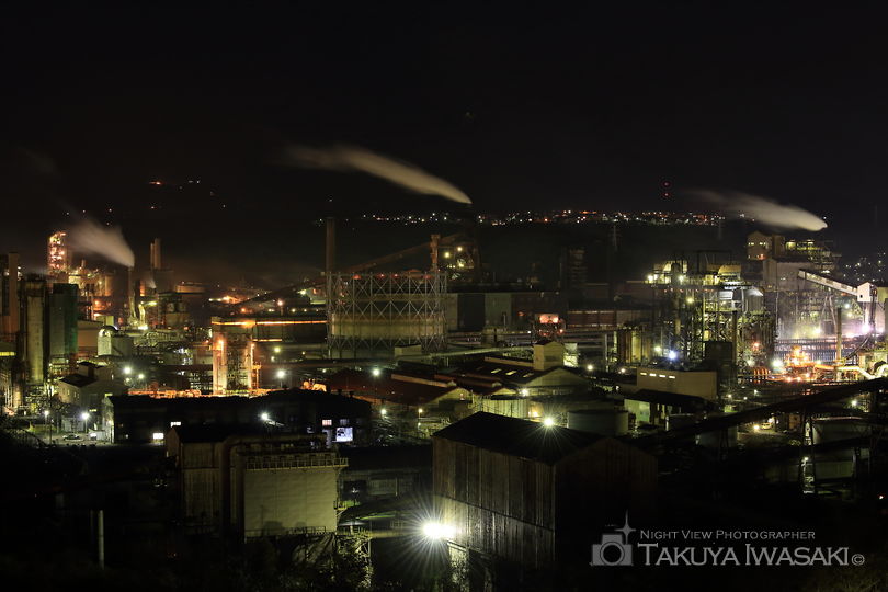 大沢町（国道36号線西側）の工場夜景スポット写真（1）