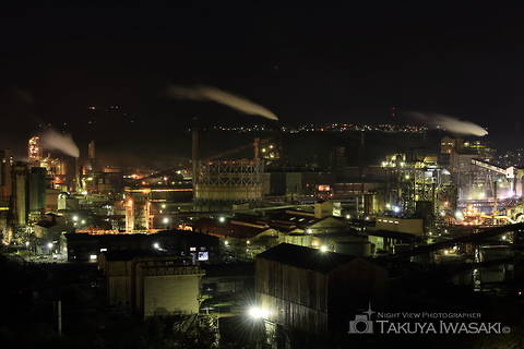 大沢町（国道36号線西側）の工場夜景スポット写真（1）class=