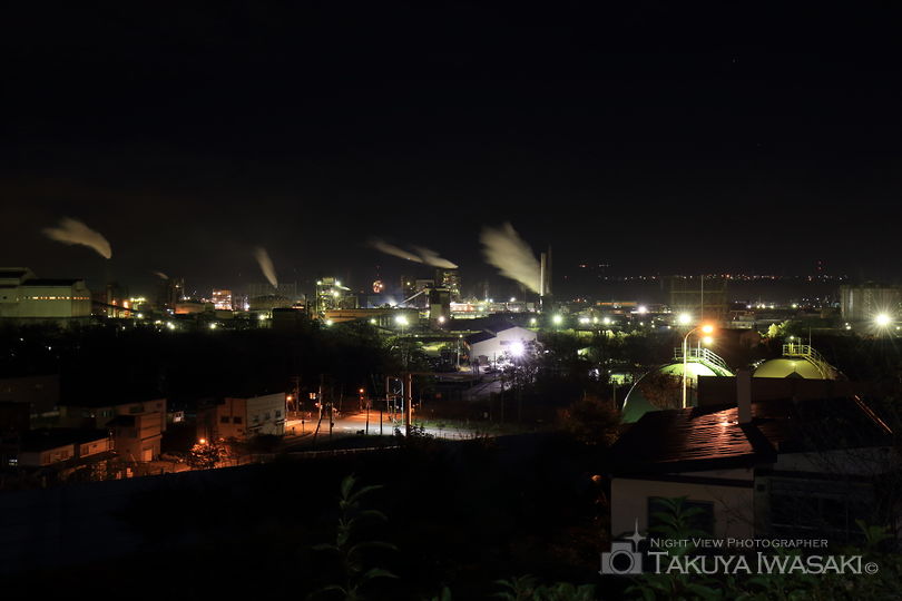 大沢町（国道36号線東側）の工場夜景スポット写真（1）