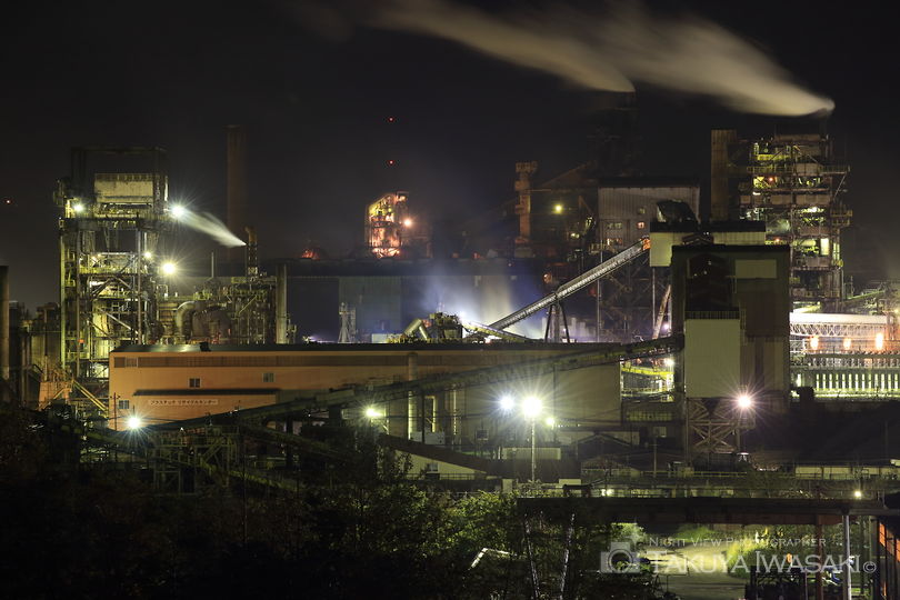 大沢町（国道36号線東側）の工場夜景スポット写真（2）