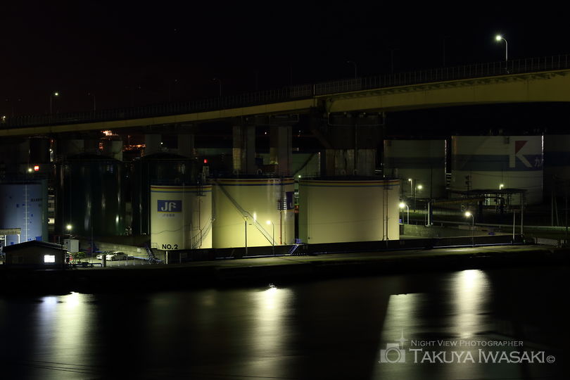 館鼻公園の工場夜景スポット写真（3）