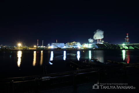 沼館緑地公園の工場夜景スポット写真（3）class=