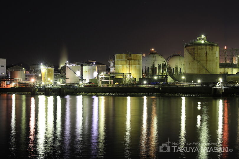 徳山海上保安部前の工場夜景スポット写真（3）
