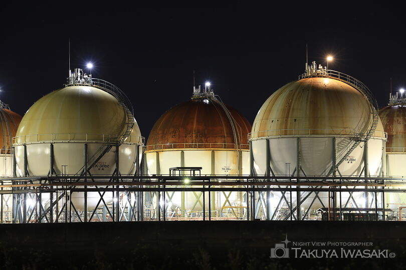 徳山海上保安部前の工場夜景スポット写真（5）