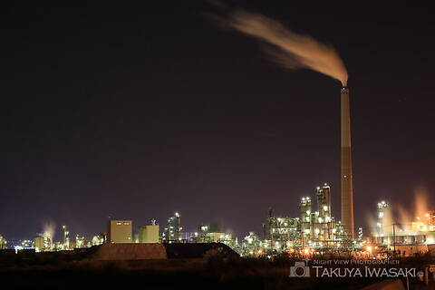 晴海埠頭の工場夜景スポット写真（4）class=