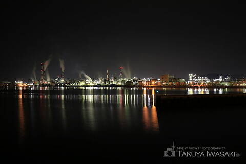 晴海臨海公園の工場夜景スポット写真（1）class=