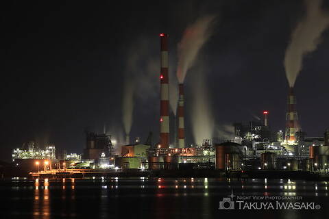 晴海臨海公園の工場夜景スポット写真（3）class=