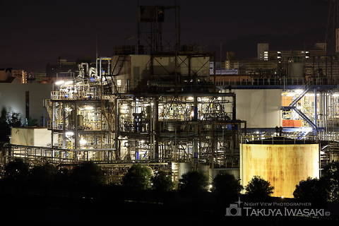 道意線高架の工場夜景スポット写真（3）class=