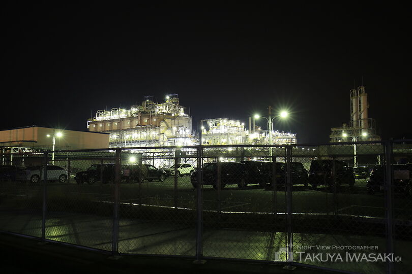 ダイセル化学工業・大竹工場付近の工場夜景スポット写真（2）