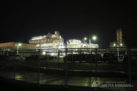 ダイセル化学工業・大竹工場付近の工場夜景スポット写真（2）class=