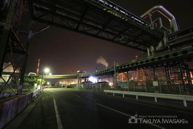 ダイセル化学工業・大竹工場付近の工場夜景スポット写真（4）