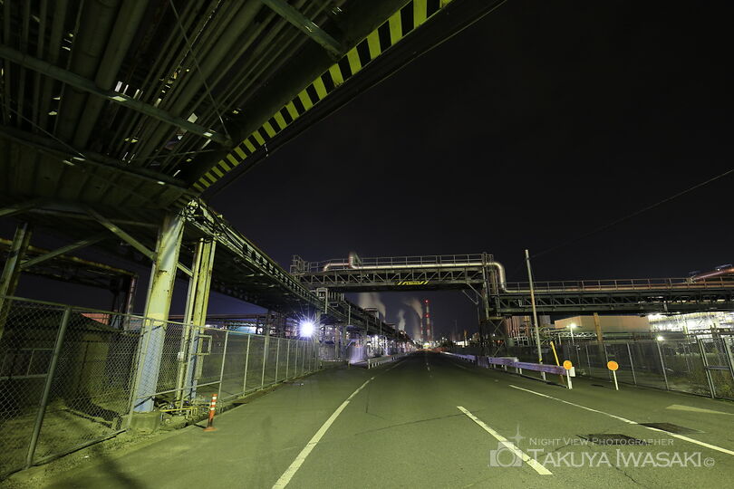 ダイセル化学工業・大竹工場付近の工場夜景スポット写真（5）