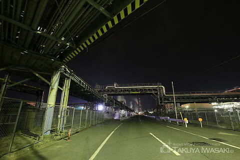 ダイセル化学工業・大竹工場付近の工場夜景スポット写真（5）class=
