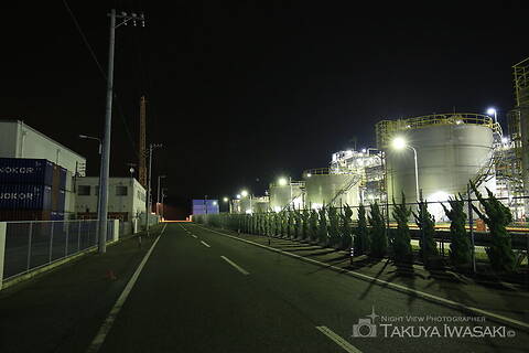 日本通運・大竹支店付近の工場夜景スポット写真（6）class=