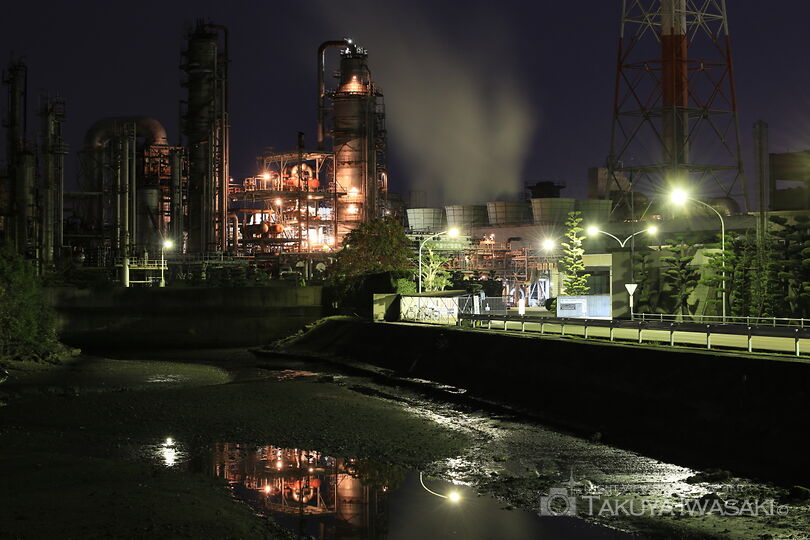 藤白の工場夜景スポット写真（1）