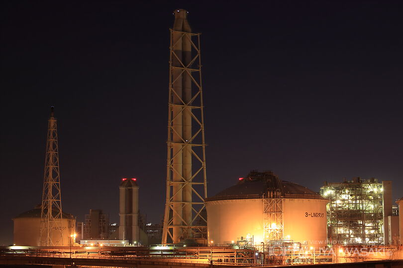 灘浜大橋の工場夜景スポット写真（1）