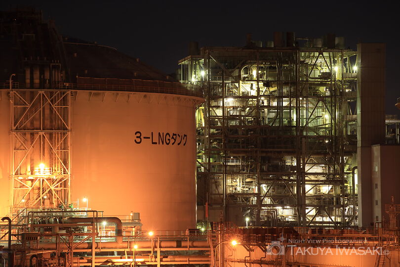 灘浜大橋の工場夜景スポット写真（4）