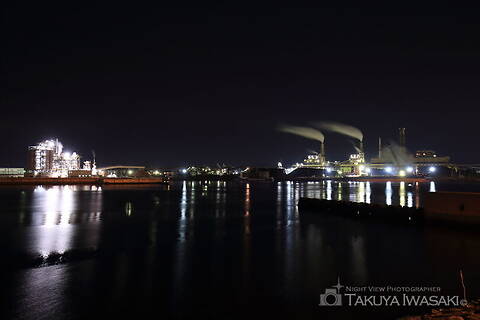 広畑区富士町の工場夜景スポット写真（1）class=